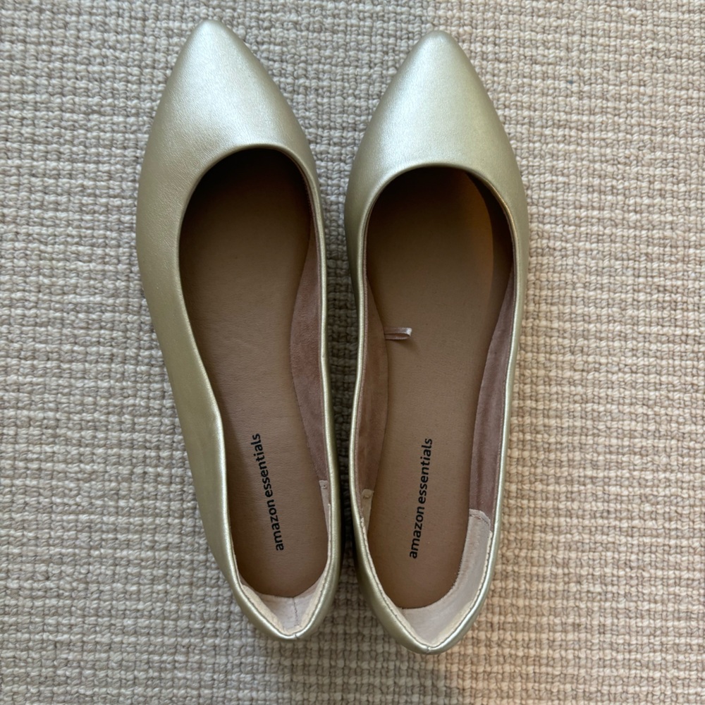 Never worn gold Amazon Essentials flats